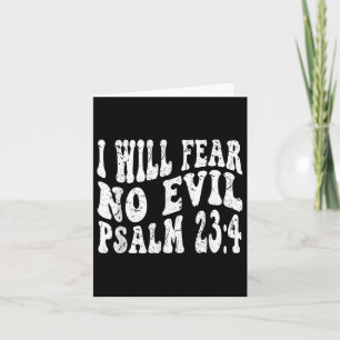 Retro Groovy Faith Psalm 23 4 I Will Fear No Evil Card