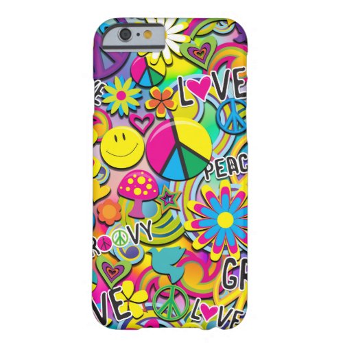 Retro Groovy FUN 60s Sixties Love Colorful Funky Barely There iPhone 6 Case