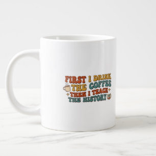 Retro Groovy funny history teachers gift Giant Coffee Mug