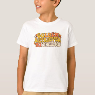 Retro Groovy Golden Retriever Boyfriend - 70s Typo T-Shirt