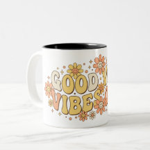 Retro Groovy Good Vibes Only Wavy Typography Art