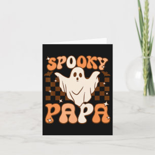Retro Groovy Halloween Ghost Spooky Papa Costume  Card