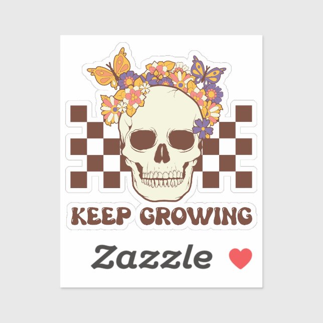 Retro groovy Halloween Keep growing Sticker (Sheet)