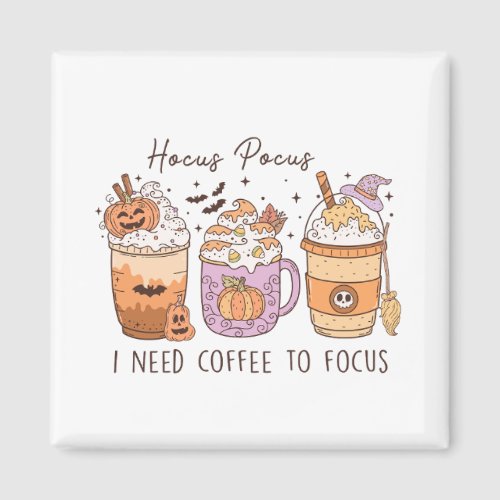 Retro Groovy Halloween Spooky Hocus Pocus Fridge  Magnet