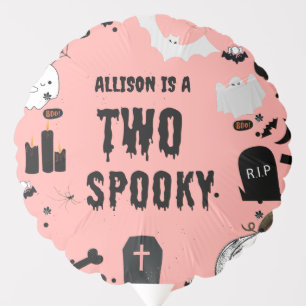 Retro Groovy Halloween spooky one first birthday Balloon