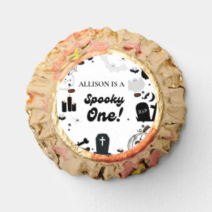 Retro Groovy Halloween spooky one first birthday  Reese's Peanut Butter Cups