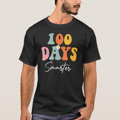 Retro Groovy Happy 100th Day Of School 100 Days Sm T_Shirt