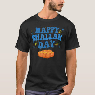 Retro Groovy Happy Challah Days Hanukkah  Jewish B T-Shirt