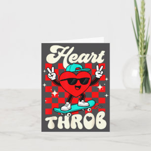 Retro Groovy Heart Throb Valentines Day Toddlers B Card