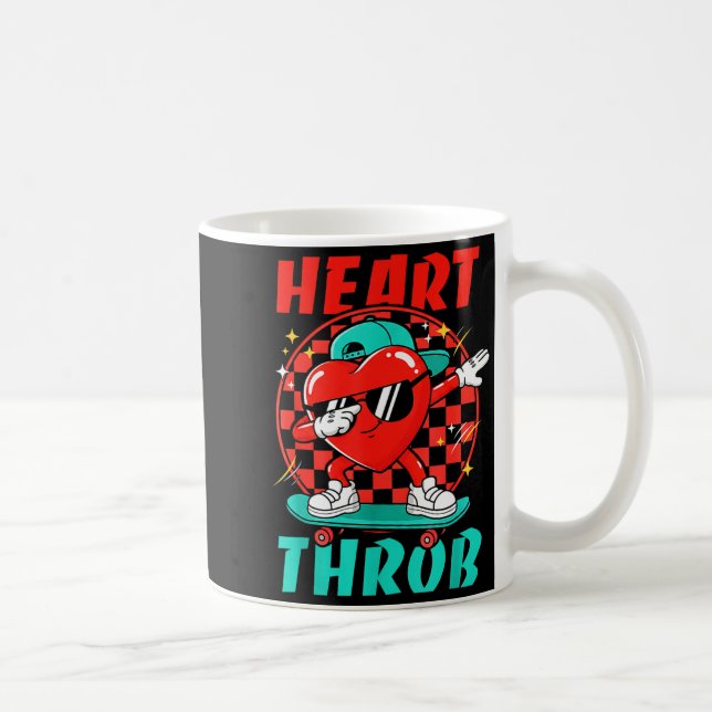 Retro Groovy Heart Throb Valentines Day Toddlers B Coffee Mug (Right)