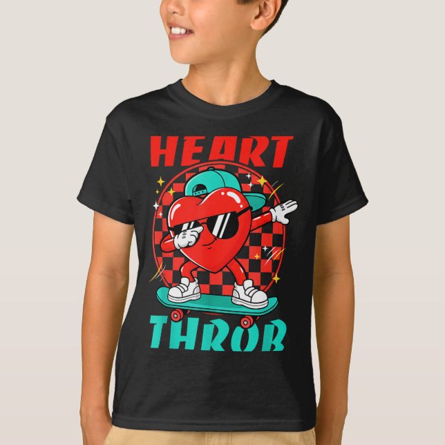 Retro Groovy Heart Throb Valentines Day Toddlers B T-Shirt (Front)