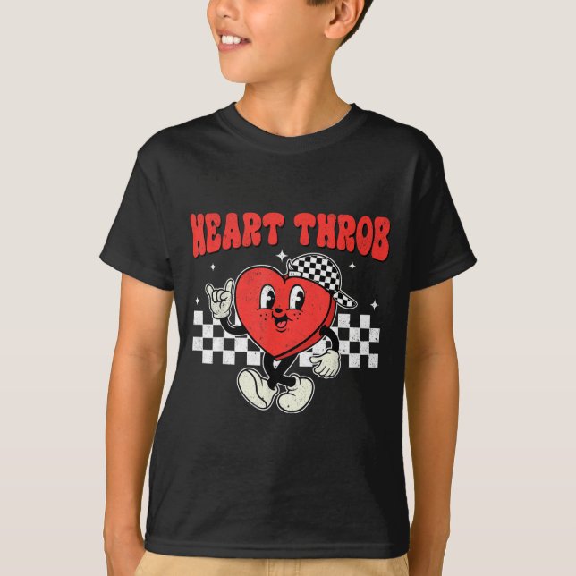 Retro Groovy Heart Throb Valentines Day Toddlers B T-Shirt (Front)