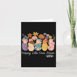Retro Groovy Helping Little Ones Bloom Nicu Nurse Card