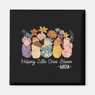 Retro Groovy Helping Little Ones Bloom Nicu Nurse Magnet