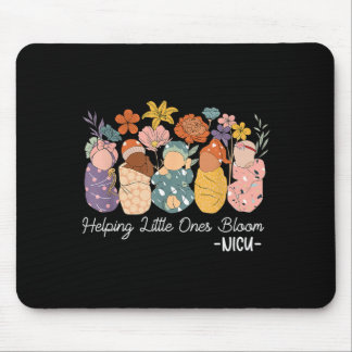 Retro Groovy Helping Little Ones Bloom Nicu Nurse Mouse Pad