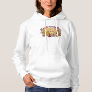 Retro Groovy Here Comes the Sun Vintage Graphic Hoodie