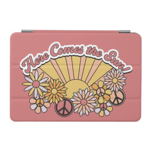 Retro Groovy  Here Comes the Sun Vintage Graphic iPad Mini Cover