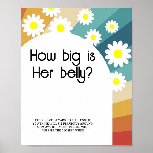 Retro Groovy _ How big is her belly game Poster