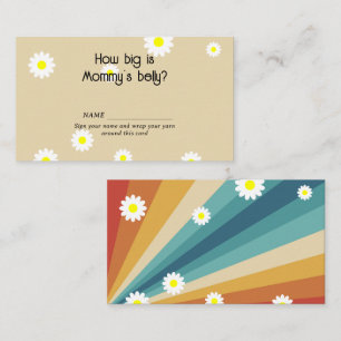 Retro Groovy - How big is mommy's belly game Enclosure Card