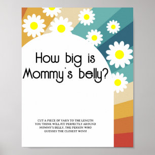Retro Groovy - How big is mommy's belly game Poster