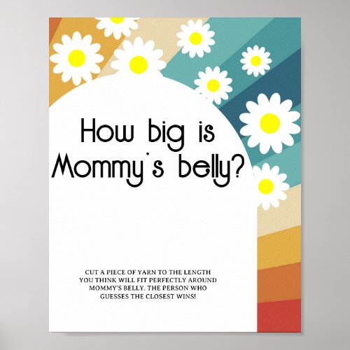 Retro Groovy _ How big is mommys belly game Poster