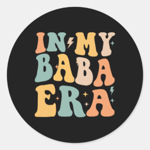Retro Groovy In My Era Father&#; s Day Classic Round Sticker