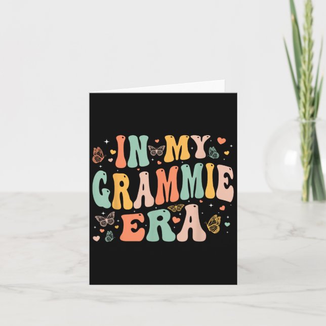 Retro Groovy In My Grammie Era Mother's Day Women  Card (Front)