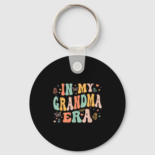 Retro Groovy In My Grandma Era Mother's Day Women  Keychain (Front)