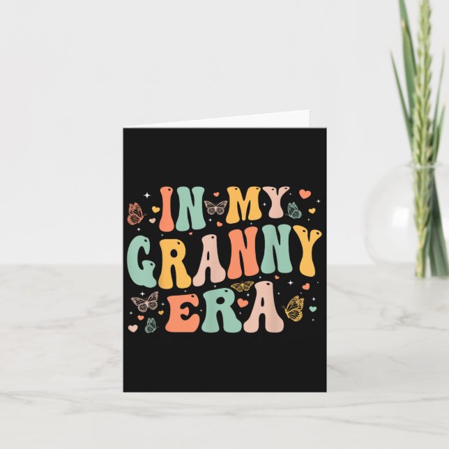 Retro Groovy In My Granny Era Mother's Day Women  Card (Front)