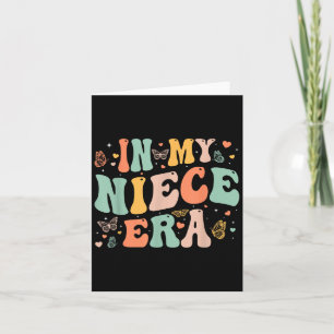 Retro Groovy In My Niece Era Mother's Day Kids Gir Card