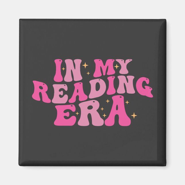 Retro Groovy In My Reading Era  Magnet (Front)