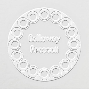 Retro Groovy Interlocking Circles Name Embosser