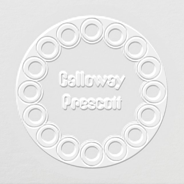 Retro Groovy Interlocking Circles Name Embosser (Design)