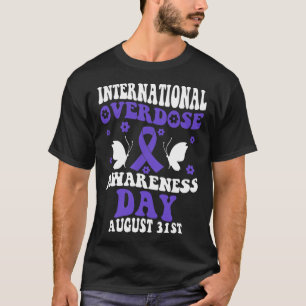 Retro Groovy International Overdose Awareness Day T-Shirt