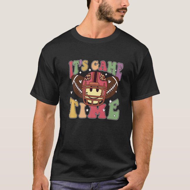 Retro Groovy It's Game Time Family Mother Mama Foo T-Shirt (Front)