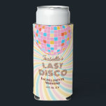 Retro Groovy Last Disco Bachelorette Party Seltzer Can Cooler<br><div class="desc">Retro Groovy Last Disco Bachelorette Party Can Cooler</div>
