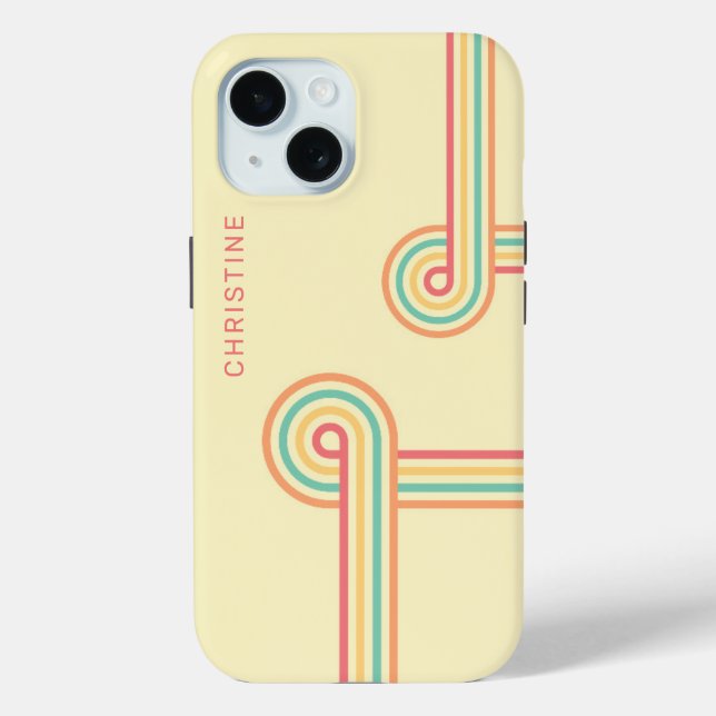 Retro Groovy Line Art  Case-Mate iPhone Case (Back)