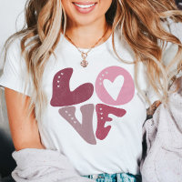 Retro Groovy Love Valentine's Day Pink 