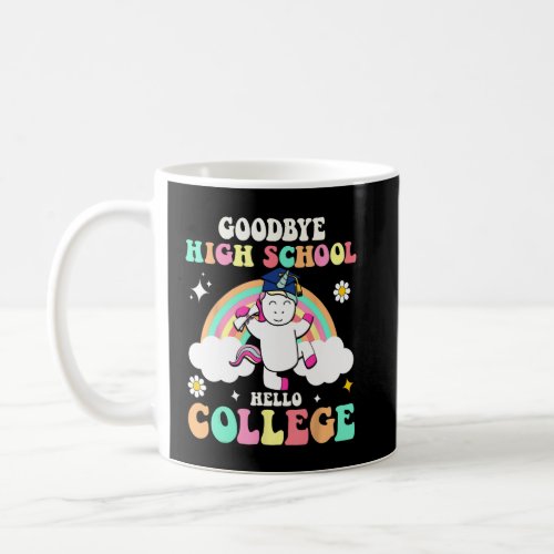 Retro Groovy Magical Unicorn Kindergarten Graduati Coffee Mug