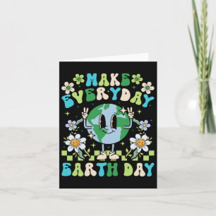 Retro Groovy Make Everyday Earth Day Clroom Teache Card