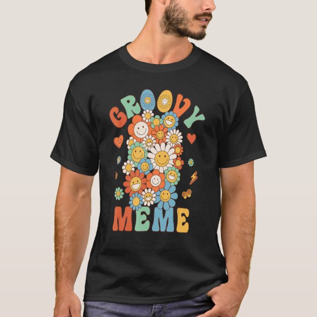 Retro Groovy Meme Groovy Birthday Party Matching F T-Shirt (Front)