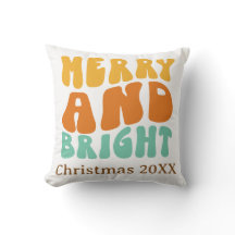 Retro Groovy Merry and Bright Christmas Holiday