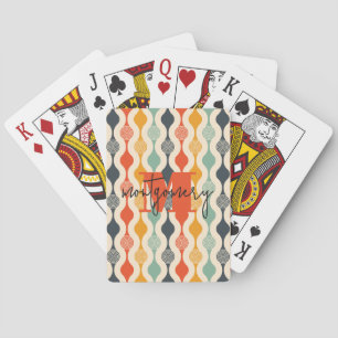 Retro Groovy Mod Pattern Poker Cards