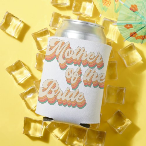 Retro Groovy Mother of the Bride Wedding Party Can Cooler