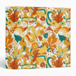 Retro Groovy Mushroom Flower Pattern 3 Ring Binder