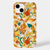 Retro Groovy Mushroom Flower Pattern