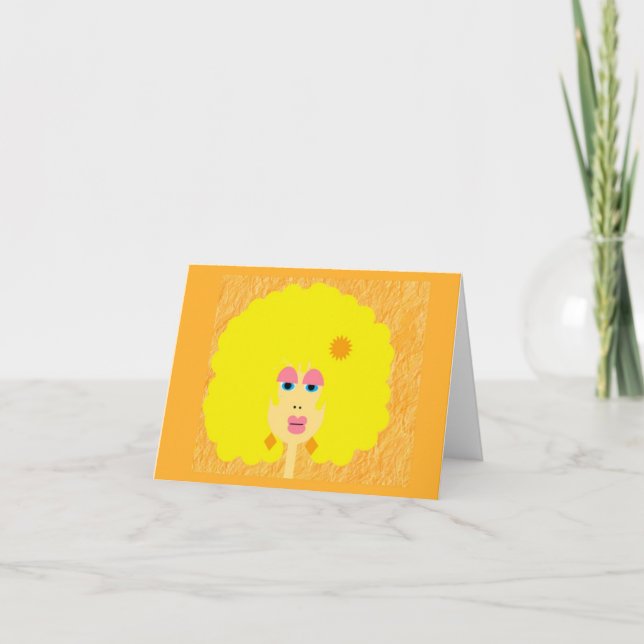 Retro Groovy Notecard or Party Invite (Front)