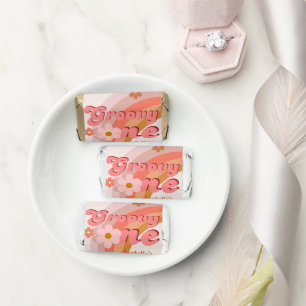 Retro Groovy one Daisy Flower Birthday Party Hershey's Miniatures