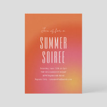 Retro Groovy Orange Fun Summer Soiree Party Invitation