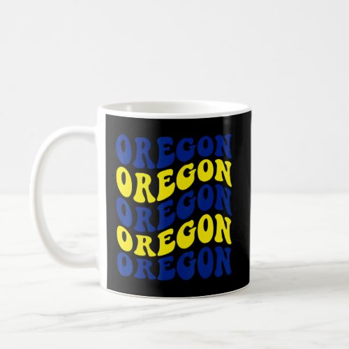 Retro Groovy Oregon State Home Girl I Love Oregon  Coffee Mug